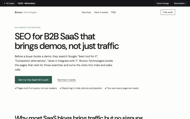 Preview of the Minimalism design